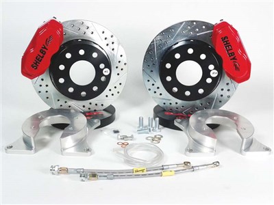 Baer 4262343R 13" SS4+ Shelby Edition Brake Kit Rear Red, 1965-1966 Mustang