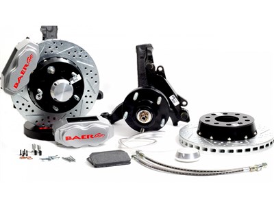 Baer 4301460S 11" SS4+ Brake Kit With Spindles Front Silver, 1978-1988 GM G-Body