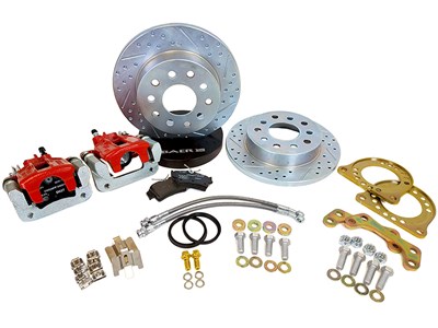 Baer 4302517R 10.50" Classic Series Brake Kit Red, GM 10/12 Bolt Small Rear With C-clips, Non-Stagge