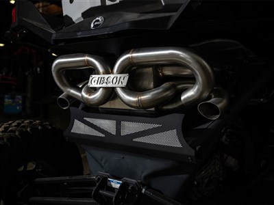 Gibson 98053 Stainless 2.25" Dual X-Factor Exhaust for 2017-2023 Can-Am Maverick X3 Turbo