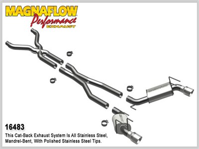 Magnaflow 16483 Competition 3" Cat-Back Exhaust W/Dual Split Exit 2010-2014 Camaro W/GMPP Body Kit