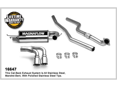 Magnaflow 16647 Stainless Cat-Back Single Exit Exhaust System 2007-2009 Saturn Sky 2.4