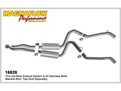Magnaflow 16828 Street Series Stainless Dual Catback Exhaust 1975-1979 Chevy Camaro 305/350