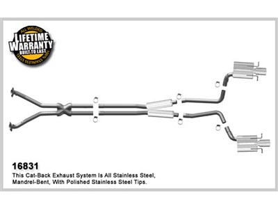 Magnaflow 16831 Dual Exit Catback Exhaust 2008 2009 Cadillac CTS 3.6 AWD