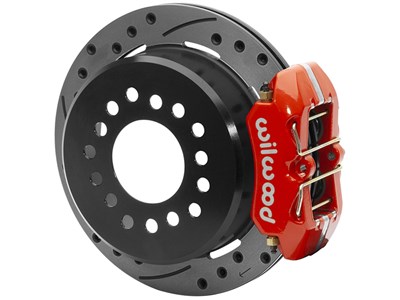 Wilwood 140-11385-DR Dynapro 11" Rear P-Brk Big Brake Kit, Drilled, Red Chevy C-10, 2.42 O/S 5-lug