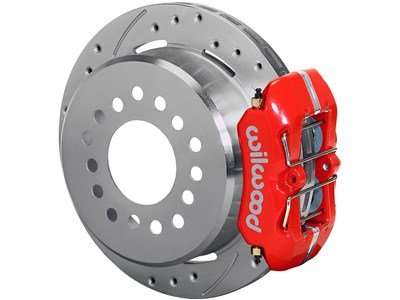 Wilwood 140-11389-ZR Dynapro 11" Rear Brake Kit, Red Zinc Drilled, Big Ford New Style W/2.50" Offse