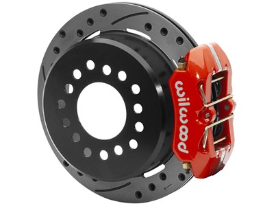 Wilwood 140-11398-DR Dynapro 11" Rear Big Brake Kit, Red, Drilled, 12-Bolt Chevy W/2.75-2.81 Offset