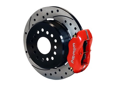 Wilwood 140-13719-DR Rear 12" Dynalite Big Brake Kit Red Drilled 2.5" Offset Ford 8.8 Special Flang