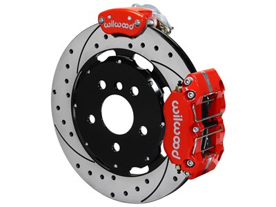 Wilwood 140-15138-DR Dynapro Radial-MC4 13" Rear Big Brake Kit, Red, Drilled, Factory Five Racing