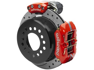 Wilwood 140-16149-DR Dynapro Rear 11" EPB Big Brake Kit, Drilled, Red Small Ford 2.5" O/S