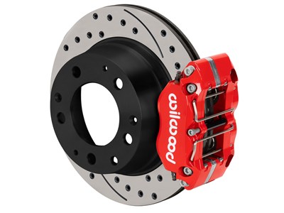 Wilwood 140-16680-DR Narrow Dynapro-P Radial Rear Brake Kit 11.42" Drilled Red 1969-1983 Porsche 911