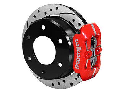 Wilwood 140-16711-DR Dynapro 11" Rear P-Brk Big Brake Kit, Drilled, Red Chevy C-10, 2.46 O/S 6-lug