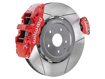 Wilwood 140-17009-R AERO4 with EPB Rear 15" Big Brake Kit, Red, Slotted, for 2020-up Corvette C8