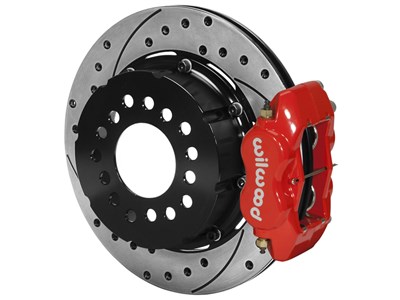 Wilwood 140-2113-DR Dynalite 12" Rear Big Brake Kit Drilled, Red, Ford Small Flange W/2.66 Offset
