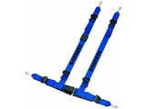 Schroth 13101 Rallye Cross Blue Harness With Bolt-Down Shoulder Straps - Left