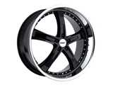 TSW 1780JAR405110B72 17x8 Jarama 5x110 +40mm Wheel - Gloss Black With Mirror Lip Finish / TSW 1780JAR405110B72 17x8 Jarama 5x110 +40mm Wheel