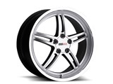 Cray 1790CRS505121S70 Scorpion 17x9.0 Front/Rear Corvette Wheel - Silver / 