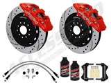 Wilwood AERO6 Front 14" Big Brake Combo, Red, Drilled, Lines & Fluid 2009-2012 Audi A4/A5/S4/S5 / 