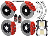 Wilwood AERO6 14" Front & SL4R 13" Rear Big Brakes, Red, Slotted, Lines & Fluid 2001-2006 BMW M3 / 