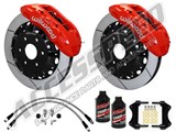 Wilwood TX6R 15.5" Front Big Brake Kit Red, Slotted Rotors, Brake Lines & Fluid 2015-Up Ford F150 / Wilwood 140-13865-R WITH Brake Lines & Brake Fluid