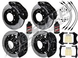 Wilwood TX6R 16" Front & 15.5" Rear Black Brake Kit Slotted Rotors & Brake Lines 2011 2012 F250/350 / ACCESSPEED-WIL-F250-11-A