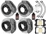 Wilwood TX6R 16" Front & Rear Brakes Gray, Slotted, Brake Lines 2007-2009 Hummer H2 / 