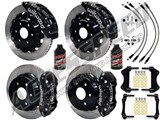 Wilwood TC6R Front AERO4 Rear Brakes Black Slotted Lines Fluid 2000-06 GM Truck/SUV W/1-Piston Rear / Wilwood 140-8992 140-9407 WITH Brake Lines & Fluid