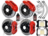 Wilwood TX6R 16" Front & AERO4 14" Rear Brake Kit Red Slotted, Lines & Fluid 2007-2018 GM 1500 Truck / 