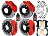Wilwood TX6R 16" Front & Rear Brakes Red Slotted Rotors Brake Lines 2007-2010 GM 2500/3500 Truck / 