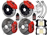 Wilwood FNSL6-DS Front 14" & DPR Rear Big Brake Kit, Red, Slotted & Brake Lines 2004-2006 GTO / 