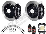 Wilwood Forged SL4R 13" Rear Brake Kit, Black, Slotted, PB Cable, Lines, Fluid 2005-2014 Mustang / 
