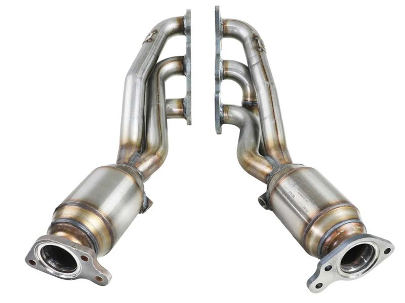 aFe 48-46001-1HC Twisted Steel 1-5/8" Stainless Headers for Tundra Tacoma 4Runner FJ Cruiser