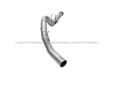 aFe 49-43064 Large Bore-HD 5" 409 Stainless Steel DPF-Back Exhaust System 2015-2016 Ford 6.7 Diesel