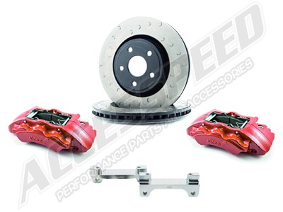 Alcon BKF1551K06 Front 13.75-in Big Brake Kit With 6-Piston Red Calipers For 2018-up Wrangler JL/JT