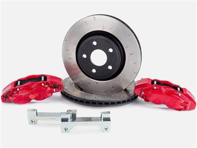Alcon BKF5459AX02 Front 13.8-in Big Brake Kit With 4-Piston Red Calipers For 2007-2018 Wrangler JK