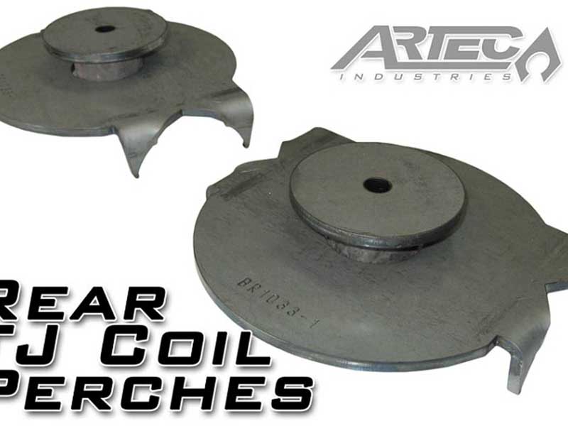 Artec Industries BR1045 Jeep TJ Rear Coil Perches & Retainers 97-06 Wrangler TJ Pair 3.5" Axle Tube