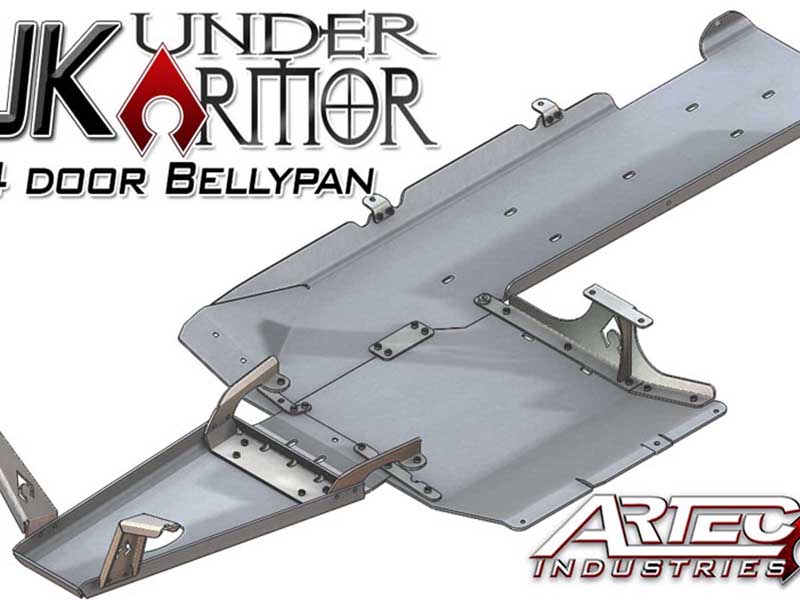 Artec Industries JK1011 JK Under Armor 4 Door Bellypan Kit 2007-2011 Wrangler JK Unlimited