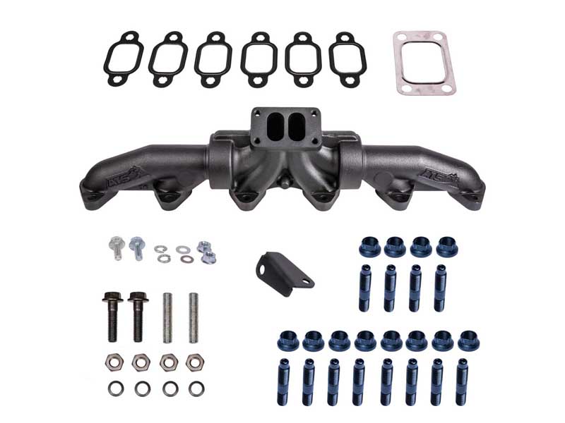 ATS 204-950-2218 Pulse Flow Exhaust Manifold Kit Fits 1998.5-2002 5.9L Cummins 3-Pc T3
