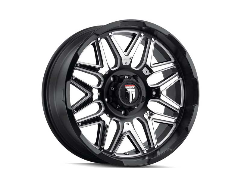American Truxx AT151-2978M0 Grind AT151 Matte Black Milled 20X9 8-180 0MM 125.2MM Off Road Wheel