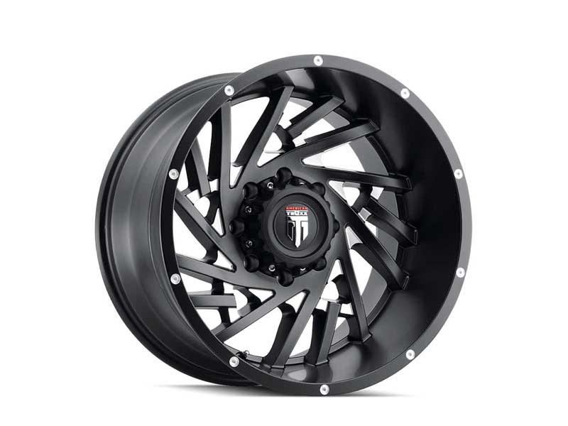 American Truxx AT161-2270M-44 Web AT161 Satin Black Milled 20X12 8-170 -44MM 125.2MM Off Road Wheel