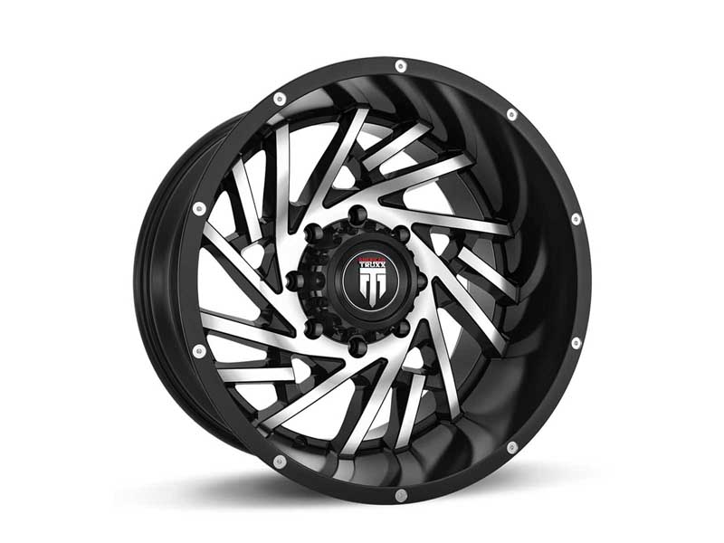 American Truxx AT161-2283BM-44 Web AT161 Gloss Black Machined 20X12 6-139.7 -44MM 106.1MM Wheel