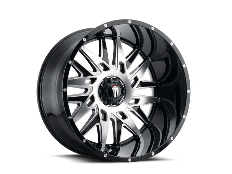 American Truxx AT184-26436BM-76 DNA AT184 Gloss Black Machined 26X14 6-135 -76MM 87.1MM Wheel