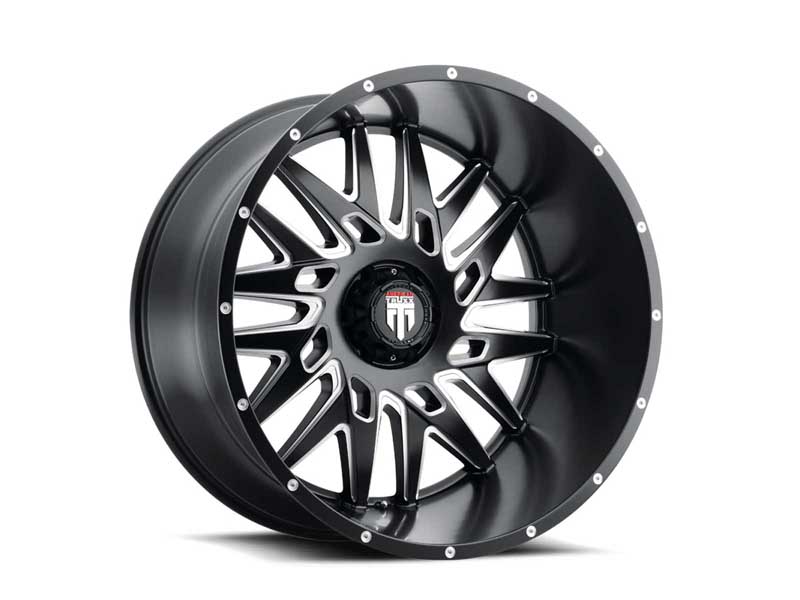 American Truxx AT184-26478M-76 DNA AT184 Satin Black Milled 26X14 8-180 -76MM 125.2MM Wheel