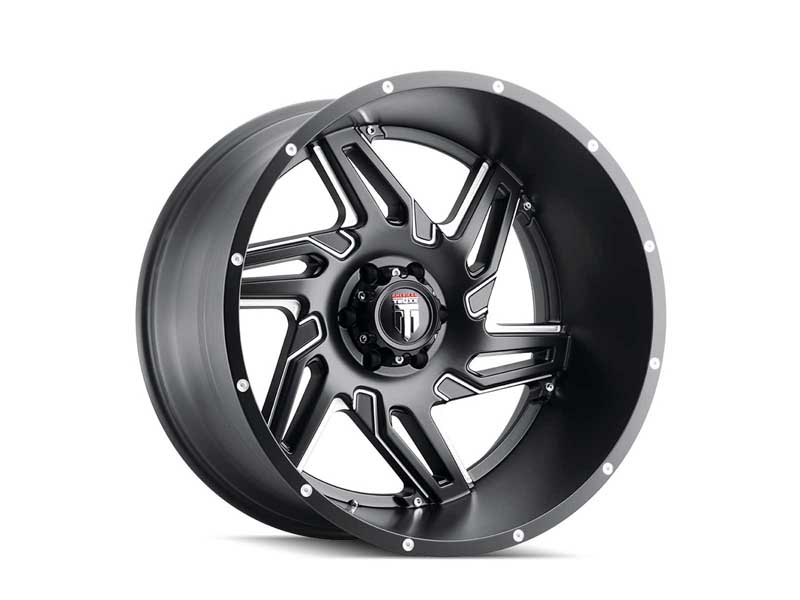 American Truxx AT186-22250M-44 Spurs AT186 Satin Black Milled 22X12 5-150 -44MM 110.3MM Wheel