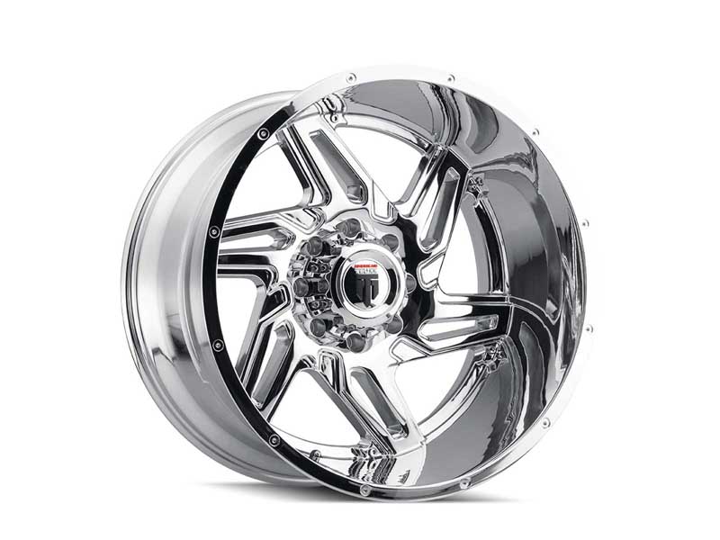 American Truxx AT186-24473C-76 Spurs AT186 Chrome 24X14 5-127 -76MM 78.1MM Off Road Wheel