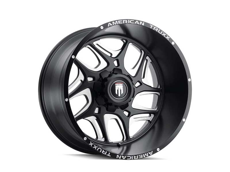 American Truxx AT1900-2997M-12 Sweep AT1900 Satin Black Milled 20X9 5-139.7 -12MM 110.3MM Wheel