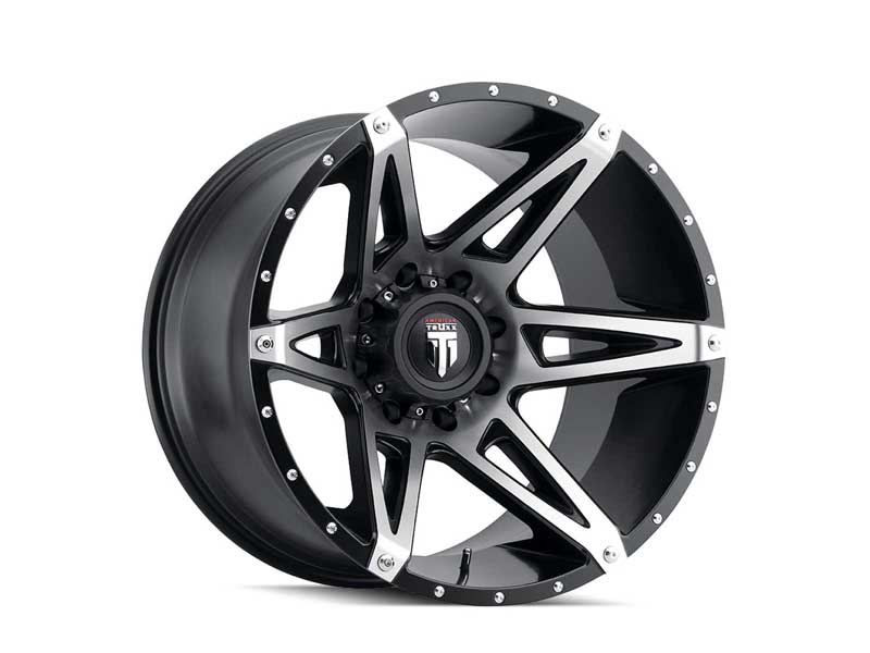 American Truxx AT1902-8952BM-12 Kutz AT1902 Gloss Black Machined 18X9 5-127 -12MM 78.1MM Wheel