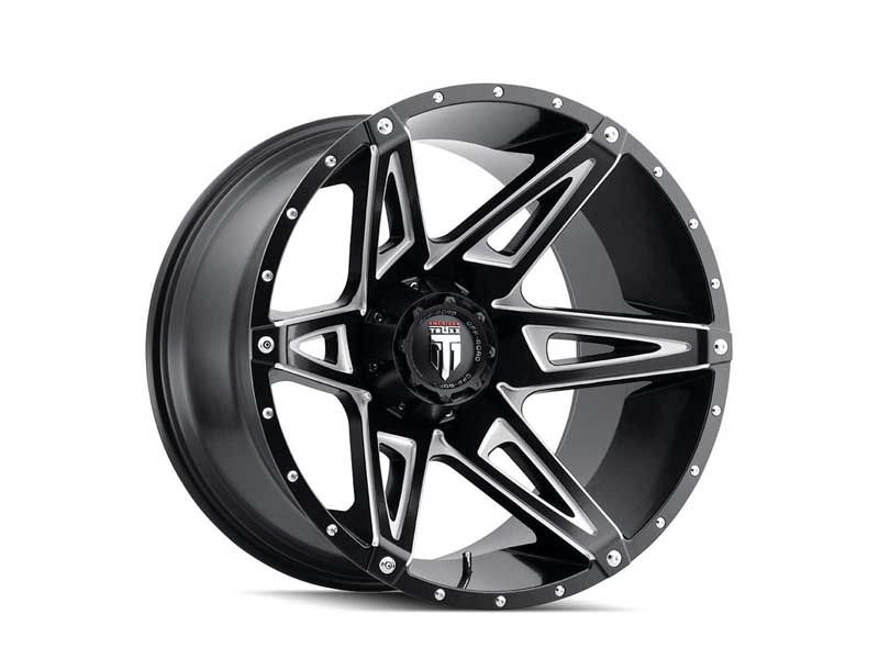 American Truxx AT1902-8970M-12 Kutz AT1902 Gloss Black Milled 18X9 8-170 -12MM 125.2MM Wheel