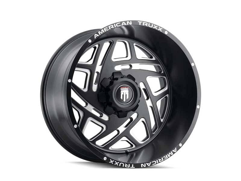 American Truxx AT1904-22237M-44 Cosmos AT1904 Satin Black Milled 22X12 6-135 -44MM 106.1MM Wheel