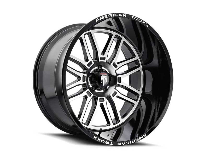 American Truxx AT1915-2178BM Restless AT1915 Black Machined 20X10 8-180 -25MM 124.1MM Wheel